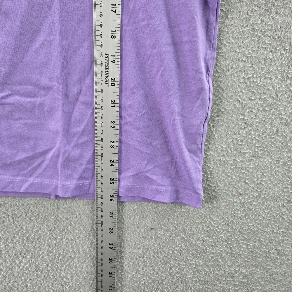 Uniqlo Women Shirt XL Purple Graphic Print Kuromi Cat‎ Short Sleeve